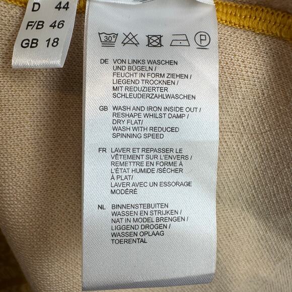 Peter Hahn Wool Blend Cardigan Yellow Danish 44 or US 14 - Picture 10 of 12